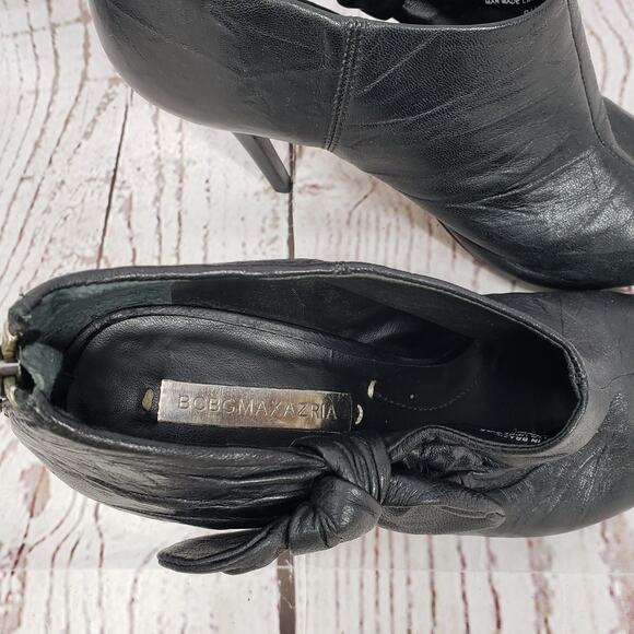 BCBGMAXAZRIA Women's Black Soft Leather Stiletto Bootie Size 9.5B - Picture 7 of 13